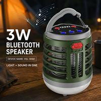 W881 Lampe anti-moustiques UV rechargeable USB-C, étanche IP44 en ABS, lumière du jour 5000K pour haut-parleur 3W 1200mAh, camping, obscurité