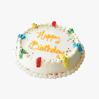 Modèle de gâteau en résine, faux gâteau blanc personnalisé pour décoration de gâteau d'anniversaire