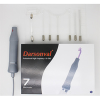 Populaire Kit de 7 Pièces Portable de Darsonval Haute Fréquence en Verre pour Rajeunissement Facial et Élimination de l'Acné, Appareil Galvanique Portatif, Garantie 1 An (États-Unis)