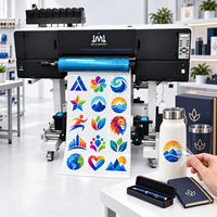 Mesin Cetak Label Roll to Roll Digital LED 3 Head UV DTF Printer I3200 60cm untuk Stiker dan Kemasan Kustom