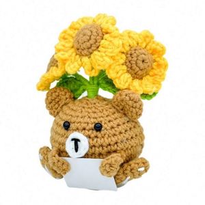 Juguetes de Conejito de Madera y Ganchillo Suaves con Sonajero al por Mayor para Regalo de Bebé Recién Nacido en Varios Colores - Product Image 1