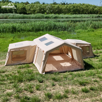 Carpa de Camping Resistente para Venta al por Mayor, Carpa Grande para Exteriores de Montaje Rápido con Cuatro Habitaciones, Refugio para Glamping, Proveedores de Campamentos