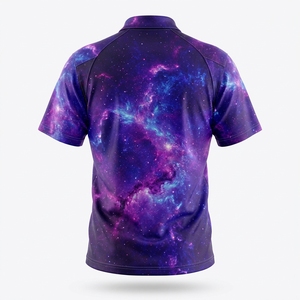เสื้อโบว์ลิ่งผู้ชาย ผ้าโพลีเอสเตอร์ 100% ระบายอากาศได้ดี แห้งเร็ว คอสูง ทรงปกติ ดีไซน์ใหม่ พิมพ์ลายดิจิตอลตามสั่ง ผ้าถัก สปอร์ต - Product Image 5