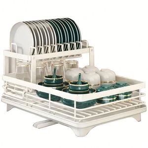 Kitchen Shelving Table Top Drain Rack Dish Drying <b>Storage</b> Rack 2 Tier Kitchen Countertop Organizer Stand Escuridor De Platos - Product Image 4
