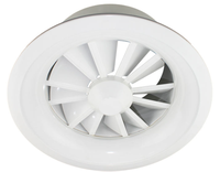 Diffuseur d'air circulaire à vane réglable en aluminium pour plafond, design industriel moderne, pour entrepôt et salon