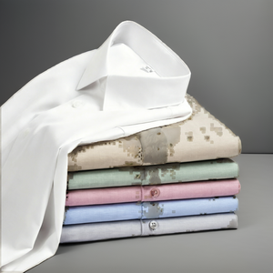 Men's <b>Linen</b> Cotton Casual <b>Shirt</b> Solid Color Long Sleeve Stand Collar Breathable <b>Summer</b> Wear - Product Image 2