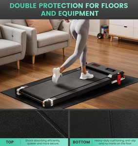 Tapis de marche pour tapis, tapis de tapis roulant pliable pour sols durs, tapis de protection haute densité pour vélo - Product Image 5
