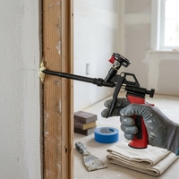 Pistolet à mousse polyuréthane sans nettoyage IPIEN, pistolet à calfeutrer