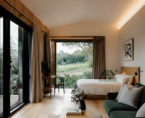 Maison préfabriquée en bois <span class=keywords><strong>à</strong></span> faible coût, écologique, alimentée <span class=keywords><strong>à</strong></span> l'énergie solaire, imperméable, modulaire, pour hôtel, appartement, atelier, villa - Product Image 6