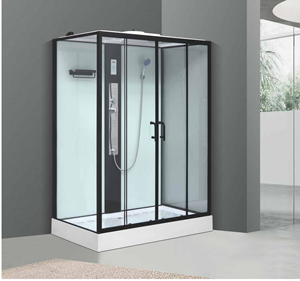 Cabina <span class=keywords><strong>Doccia</strong></span> <span class=keywords><strong>a</strong></span> Vapore Europea Personalizzata con Porta Scorrevole in <span class=keywords><strong>Vetro</strong></span> da 6mm, Finitura Lucida, Sistema di Scorrimento Diretto - Product Image 1