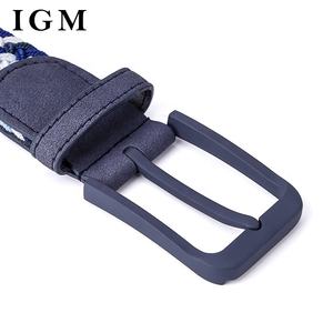 Cuerda tejida Elástico Estiramiento Deportes Tela Cinturón Azul Diseño trenzado a granel Cinturón de <span class=keywords><strong>golf</strong></span> - Product Image 2