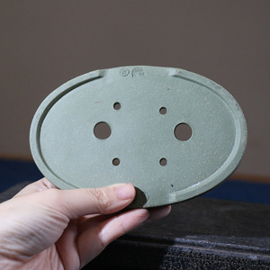 Maceta Artesanal de Arcilla Púrpura para Bonsái, Forma Ovalada de Riñón, Maceta para Musgo Verde, Maceta para Jardín en Miniatura, Hecha por Su Bing - Product Image 3