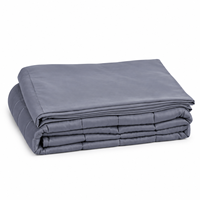 Selimut Berbobot Serat Bambu Grosir 15 Lbs Selimut Berbobot Manik-Manik Kaca 48x78 Inci Selimut Perjalanan Portabel Logo Kustom
