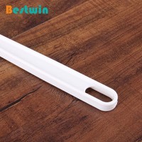 Ustensile de cuisine mélange outil de cuisson grattoir lame en caoutchouc de silicone 16 "spatule blanche avec poignée en plastique