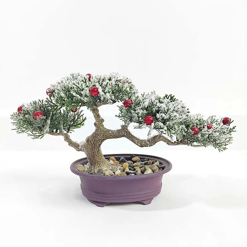 Factory Price Artificial Tree Potted Japanese Faux Bonsai Pine Tree For Home Indoor Decoration