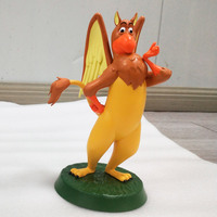 Kustom resin 3d cetak karya seni patung cartoon-dipoles, dicat, berlapis krom