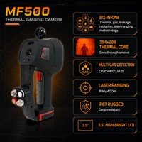 Caméra thermique de lutte contre les incendies MF500 384x288 IR 25Hz 50mK 8 palettes de couleurs 30-800m portée laser IP67 5kg écran 3,5'' 5h