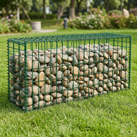 Panier gabion soudé sur mesure avec revêtement PVC pour jardin, parc, génie civil, mur gabion décoratif