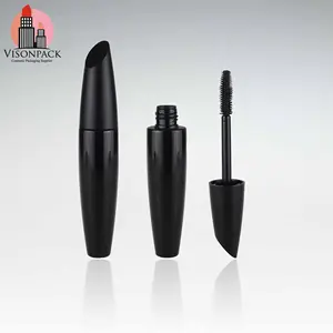 China Made Luxury Black Empty Plastic Cosmetics Containers and Packaging Mascara Tube 18ml Plastic Tube Cylinder Mascara Bottle