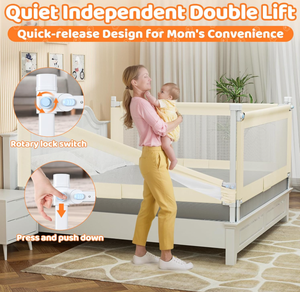 <span class=keywords><strong>Sponda</strong></span> di Sicurezza per <span class=keywords><strong>Letto</strong></span> Bambini UD, Rete Traspirante, <span class=keywords><strong>Barriera</strong></span> Affidabile per Bambini - Product Image 4