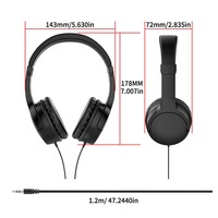 Headset Wired USB 3.5 mm Grosir OEM dengan Headset Telepon untuk Pusat Panggilan