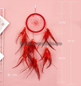 Décoration de plumes attrape-rêves en gros moyen-carillons éoliens traditionnels faits à la main attrape-rêves suspendus - Product Image 3