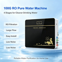 Purificateur d'eau RO 4 étapes 100G, machine compacte de filtration d'eau potable par osmose inverse pour la maison