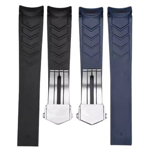 Bracelet de montre en silicone de luxe, 22mm, noir, bleu marine, pour Aquaracer <span class=keywords><strong>Carrera</strong></span> <span class=keywords><strong>Tag</strong></span> Heuer Formula 1 - Product Image 3