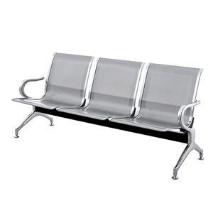 Sillas de Espera Industriales Nacionales GY-T03, Banco Doble para Hospital/Aeropuerto, Estructura Metálica, Uso en Exteriores - Product Image 3