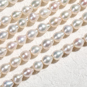 สร้อยคอมุกน้ำจืดทรงบาร็อค AK พร้อมลูกปัดธรรมชาติทรงหยดน้ำที่มีประกายแสงสวยงาม สำหรับทำเครื่องประดับ DIY - Product Image 2