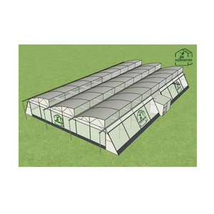 Invernadero con flujo de aire natural tipo diente de sierra para una ventilación óptima y crecimiento de cultivos que proporciona un control de temperatura eficiente y duradero. - Product Image 4