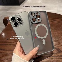 Coque de téléphone magnétique populaire, effet mat givré, anti-traces de doigts pour iPhone 18 17 16 15 14 13 12 11 Pro Max