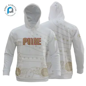 PURE Custom Wholesale 3d Sublimation Printing Hoodie Blank Fleece Pullover Polyester Hoodies For Mens Women School Team Club