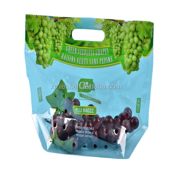 新品　Grape bag Zipper Plastic Retail Packaging for grape bags China