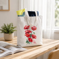 Sac fourre-tout en toile à motif lettres, prix de gros abordable, haute qualité, fermeture épaule, sac de courses portable, fond en toile de coton