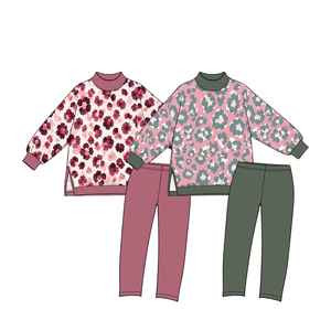 Pantalones Leggings Deportivos de Leopardo para Niñas Pequeñas, Estilo Tenis, de la Boutique Trendyism, Venta al por Mayor, Ropa Deportiva de Yoga para Hermanas - Product Image 3