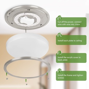 3000K 4000K 5000K可选发光二极管吸顶灯表面安装发光二极管吸顶灯可调光发光二极管嵌入式安装 - Product Image 5