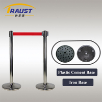 Traust ensemble personnalisé 10 pieds contrôle de la foule gestionnaire de file d'attente support rétractable ceinture poteau poteau barrières stanchion