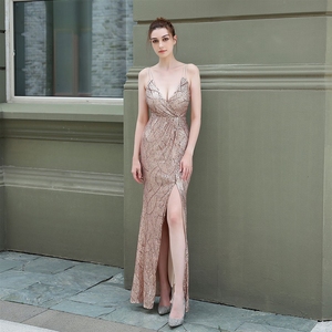 18169 #   Neues Pailletten-Fishtail-Abendkleid für Auftritte, <span class=keywords><strong>Internet</strong></span>-Prominenz-Events, Bankette, Automodel-Veranstaltungen und Abendveranstaltungen - Product Image 4