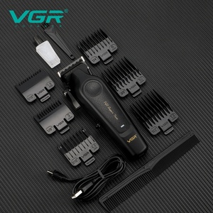 VGR197 Nuevo <span class=keywords><strong>cortapelos</strong></span> eléctrico transfronterizo de acero inoxidable para salones, recortadora degradada para cabello con acabado aceitado, recargable para uso doméstico masculino - Product Image 1