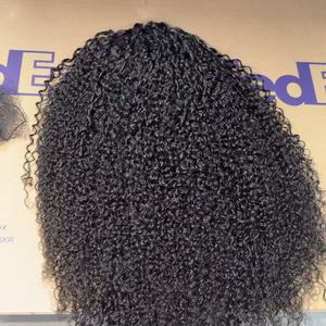Body Wave <span class=keywords><strong>Pixie</strong></span> Lockige Halbperücke, Glattes Rohes Haar, Klebefreie Perücke, Indische Burmesische Lockige Echthaar-Halbperücke, 180% Dichte - Product Image 3