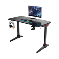 Coin deux personnes photo noir bureau de jeu pas cher gamer table de jeu bureau échantillon gratuit rvb ordinateur bureau de jeu