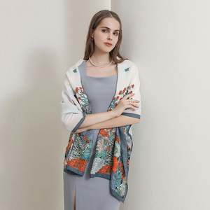 Nouveauté en gros, écharpe en coton et lin 180*85cm, écharpes à imprimé floral, châles pour femmes YHK0016 - Product Image 2