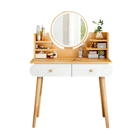 Nouvelle conception élégante et moderne, table de maquillage en bois gris avec rangement pour la chambre à coucher