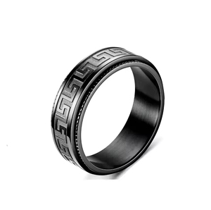 Anillos de Pareja de Acero de Titanio para Hombre, Joyería de Acero Inoxidable Antiestrés y para Aliviar la Ansiedad, para Bodas, Compromisos o Regalos - Product Image 4