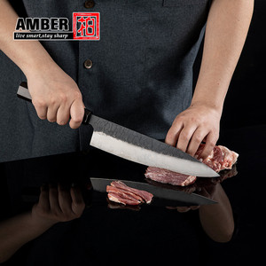 6 قطع مطرقة مزورة سان ماي الصلب الفاخرة ثمانية الأضلاع خشب الأبنوس قبضة اليدوية سان ماي الصلب 10Cr15CoMoV سكين - Product Image 6