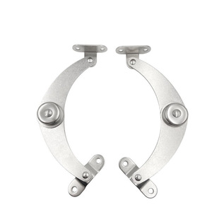 Tige de support pour porte d'armoire en acier laminé à froid, à poignée courbée en arc, avec système de positionnement Moon et fonction pliable - Product Image 3