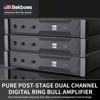 Amplificateur professionnel Bekboes X8 avec contrôle du volume, indicateur LED, sortie haute puissance 800W*800W, système de dissipation thermique pour le chant