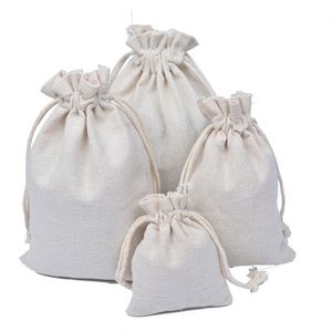 Sac fourre-tout en toile écologique en gros avec cordon de serrage en coton, motif logo, polyvalent pour le shopping, les cadeaux, la promotion, recyclable - Product Image 1