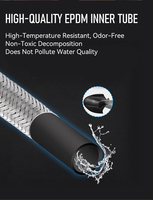 Tuyau flexible tressé en acier inoxydable 12 mm 1/2 femelle x M10x1 filetage moyen, connecteur d'alimentation en eau pour cuisine et salle de bain